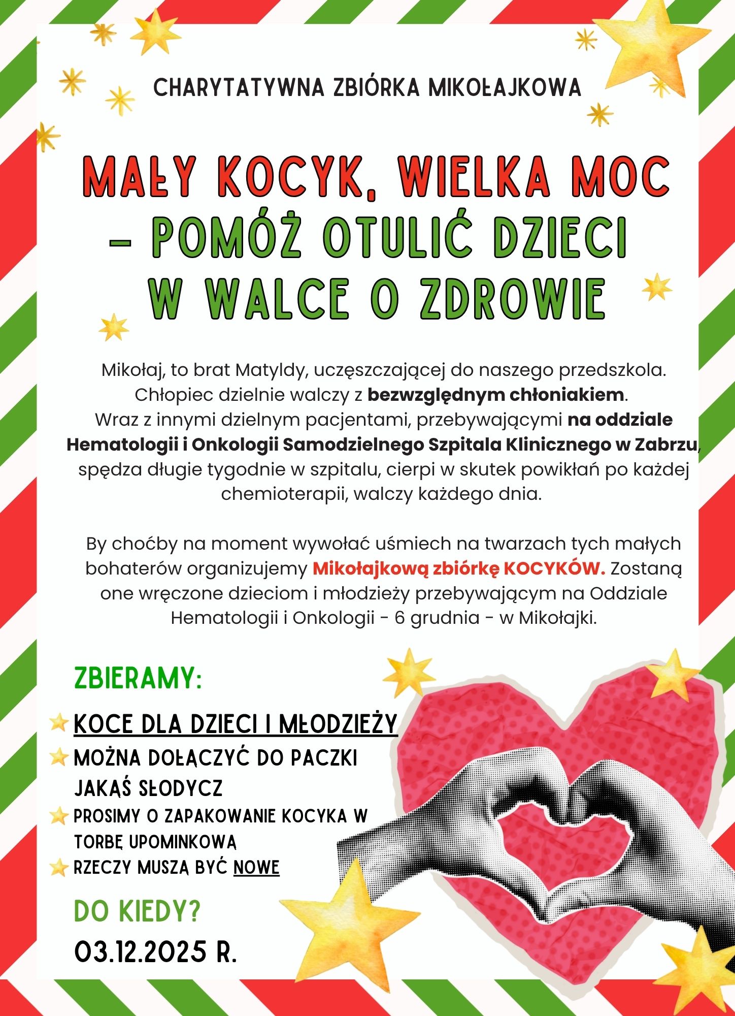 Plakat zbiórka Mikołajkowa jpg